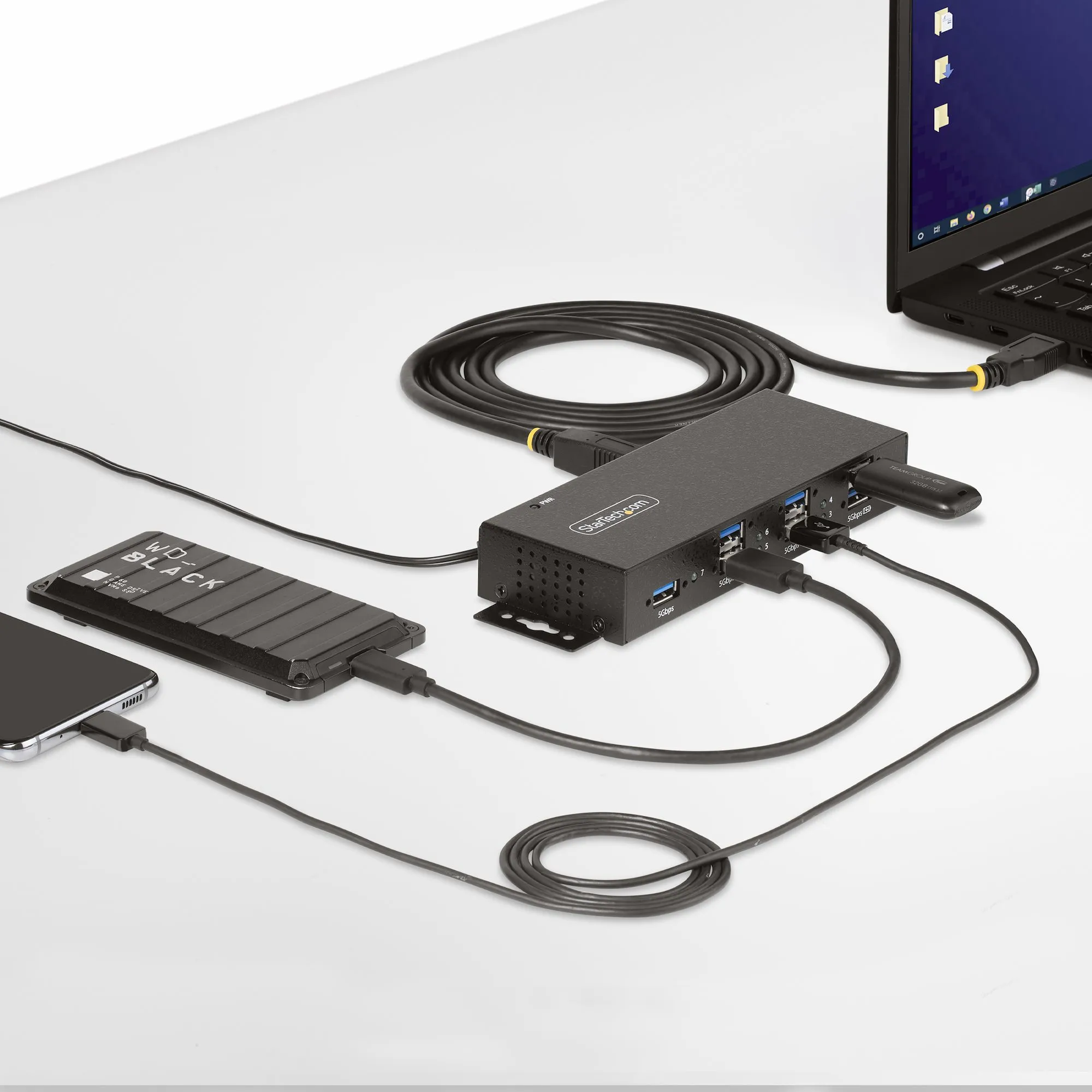Startech 7-Port Managed Industrial 5Gbps - USB hub