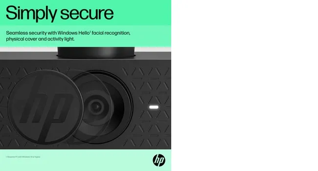 HP 625 FHD Full HD 1080p, Autofocus Webcam, Black