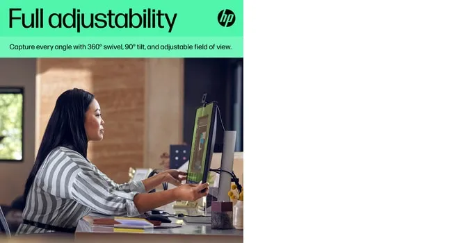 HP 625 FHD Full HD 1080p, Autofocus Webcam, Black