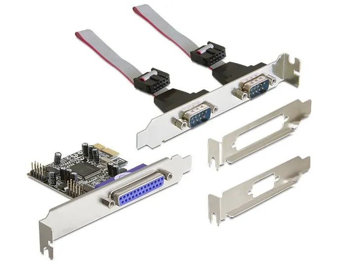 DeLOCK PCI-Express kort, Parallell + Seriell, 2xDB9ha, 1xDB25ho