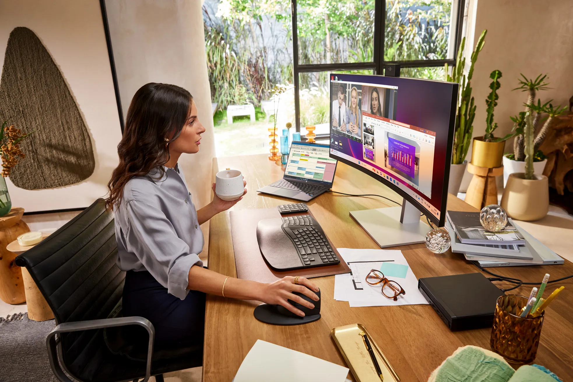 HP Series 7 Pro 734pm 34" UWQHD, IPS Black -kaareva n&auml;ytt&ouml;, USB-C hub