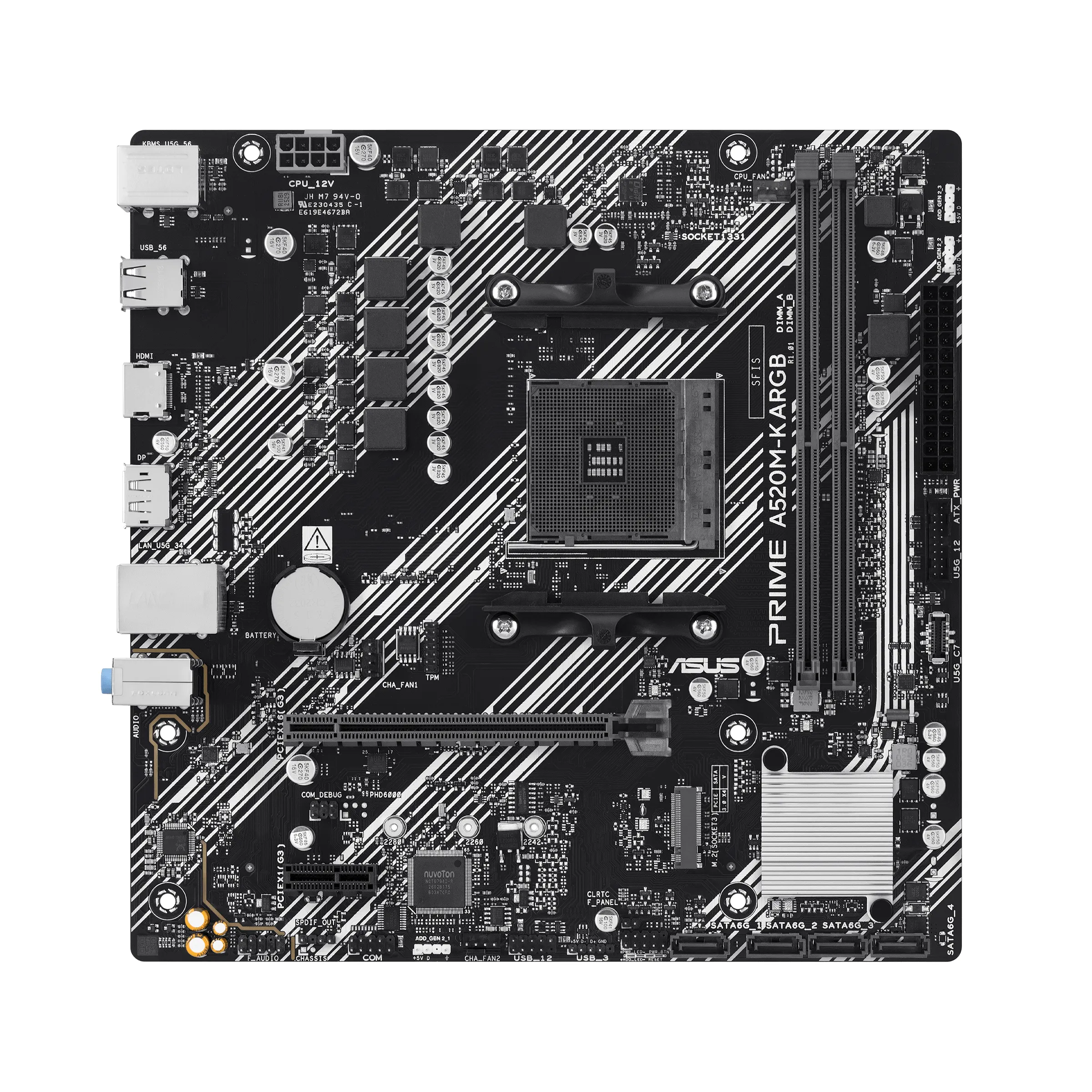 Asus PRIME A520M-K ARGB AM4 mATX Motherboard