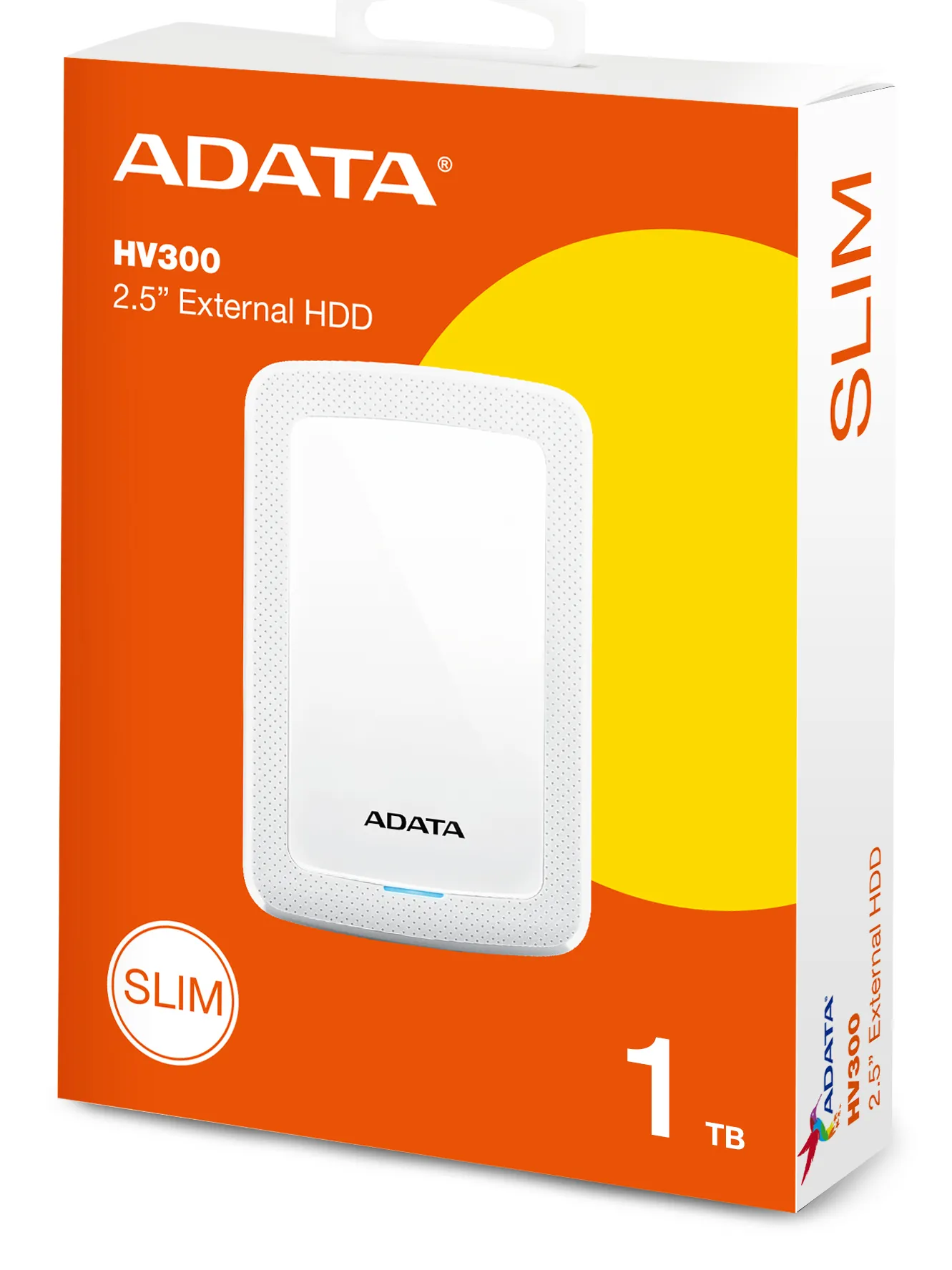 ADATA HV300 1 Tt 2.5" -ulkoinen HDD, valkoinen