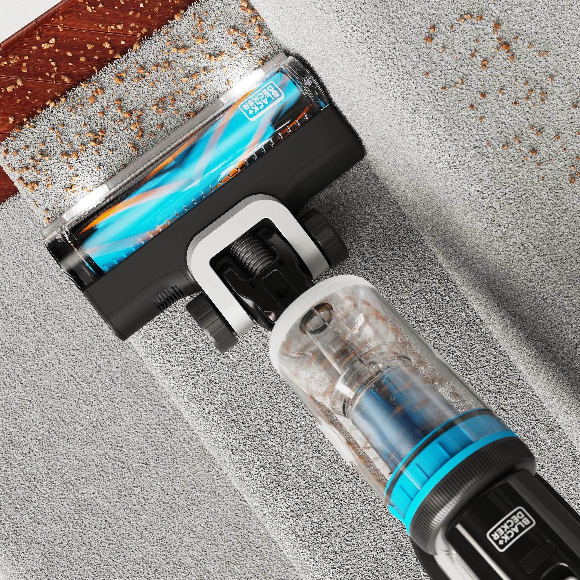 BLACK+DECKER POWERSERIES Extreme Max BHFEB520D1-QW 0.75 L 18V 2 Ah pussiton -varsi-imuri, musta, l&auml;pin&auml;kyv&auml;, valkoinen