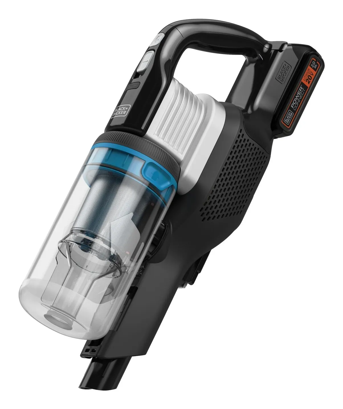 BLACK+DECKER POWERSERIES Extreme Max BHFEB520D1-QW 0.75 L 18V 2 Ah pussiton -varsi-imuri, musta, l&auml;pin&auml;kyv&auml;, valkoinen