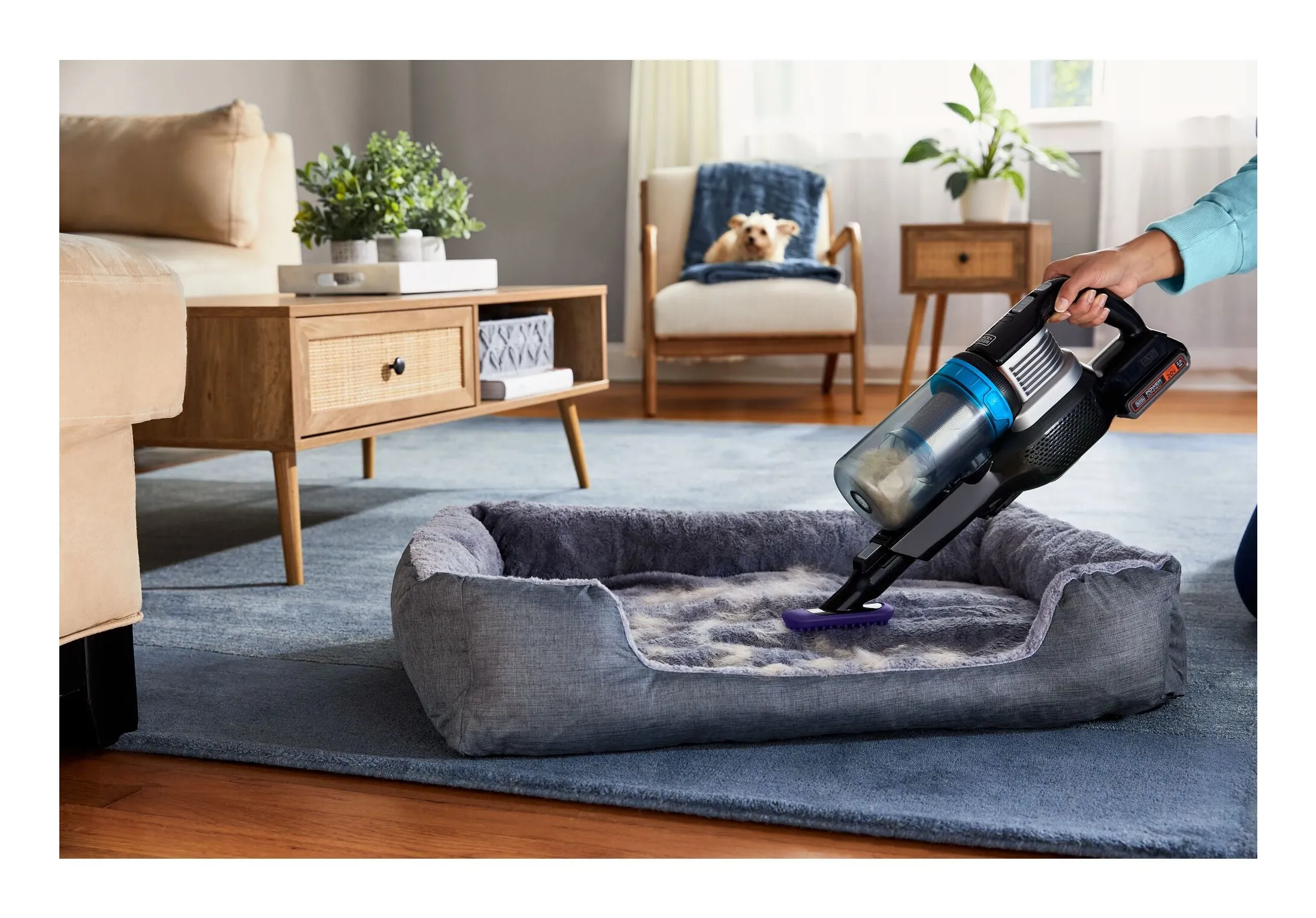 BLACK+DECKER POWERSERIES Extreme Max BHFEB520D1-QW 0.75 L 18V 2 Ah pussiton -varsi-imuri, musta, l&auml;pin&auml;kyv&auml;, valkoinen