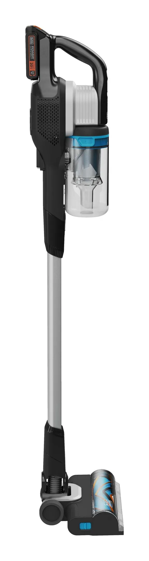 BLACK+DECKER POWERSERIES Extreme Max BHFEB520D1-QW 0.75 L 18V 2 Ah pussiton -varsi-imuri, musta, l&auml;pin&auml;kyv&auml;, valkoinen