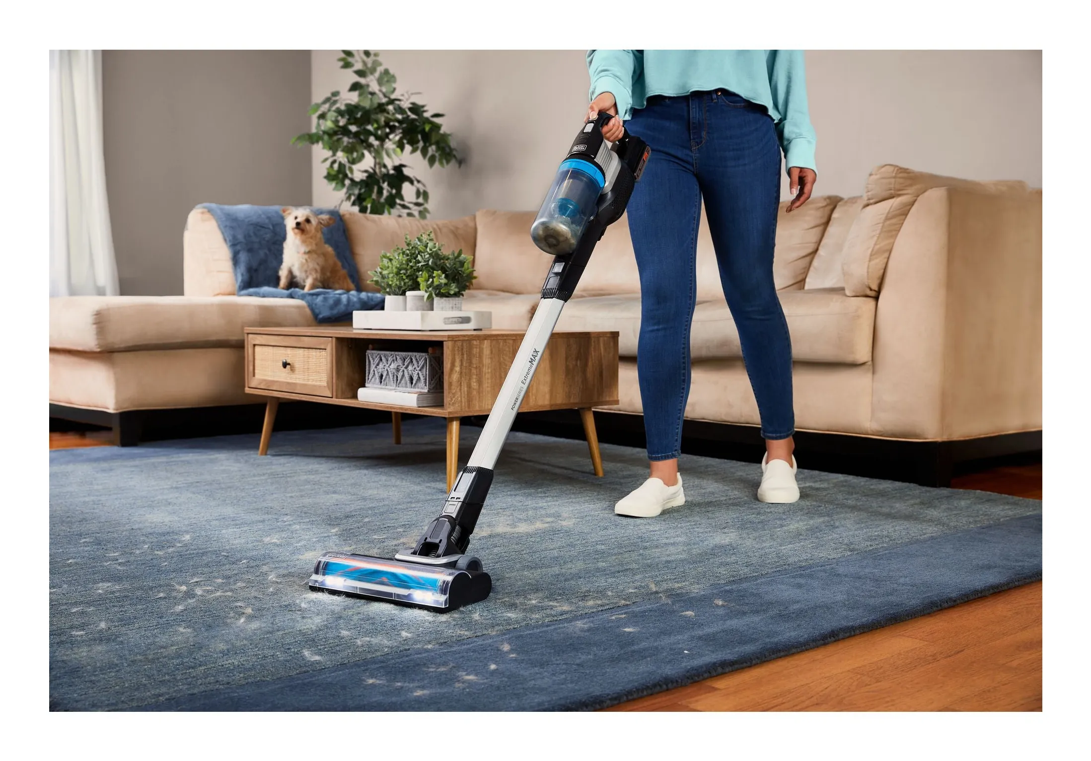 BLACK+DECKER POWERSERIES Extreme Max BHFEB520D1-QW 0.75 L 18V 2 Ah pussiton -varsi-imuri, musta, l&auml;pin&auml;kyv&auml;, valkoinen