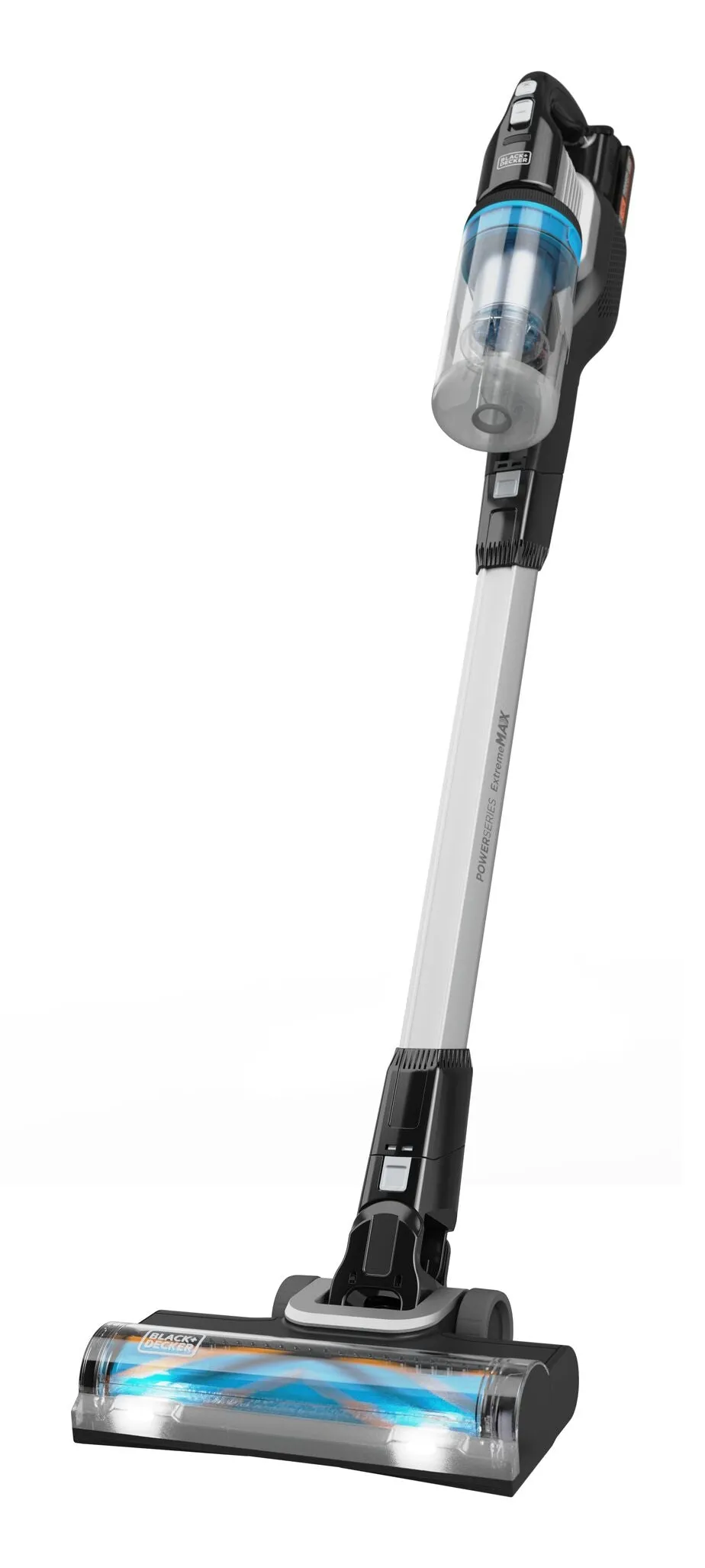 BLACK+DECKER POWERSERIES Extreme Max BHFEB520D1-QW 0.75 L 18V 2 Ah pussiton -varsi-imuri, musta, l&auml;pin&auml;kyv&auml;, valkoinen