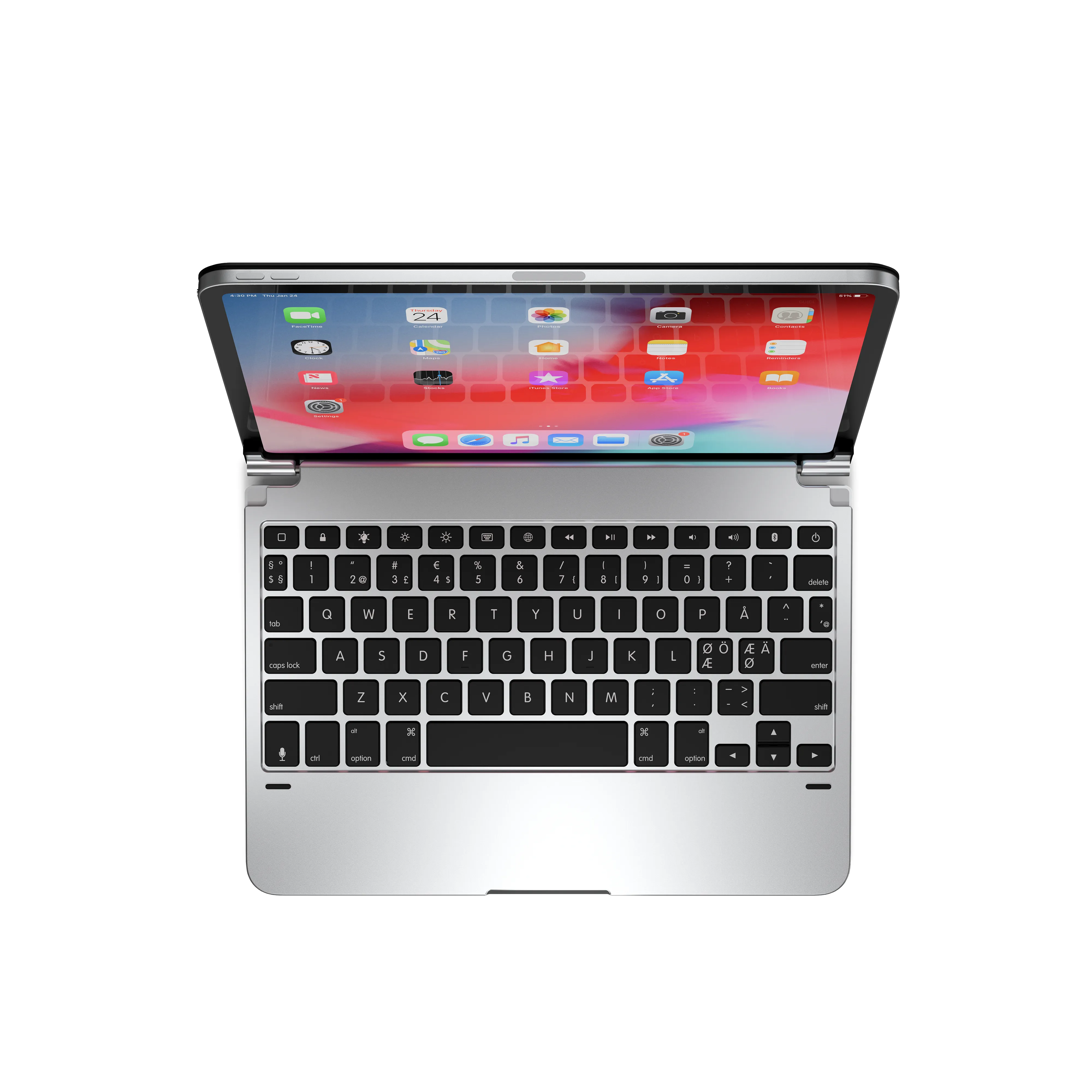 Brydge Pro aluminium tangentbord f&ouml;r iPad Pro 11 tum - Nordisk layout