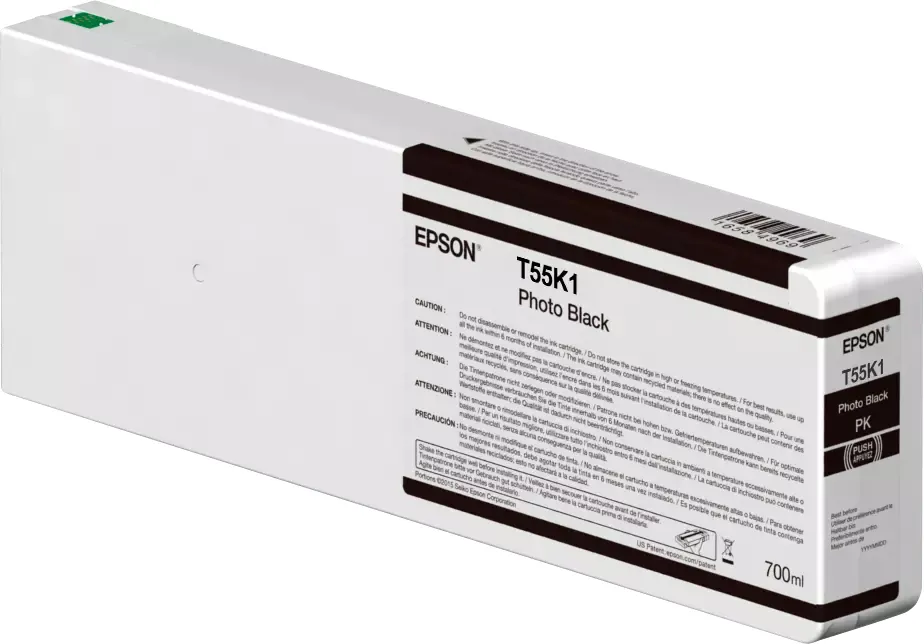 Epson T55K100-mustekasetti, 700 ml, valokuvamusta