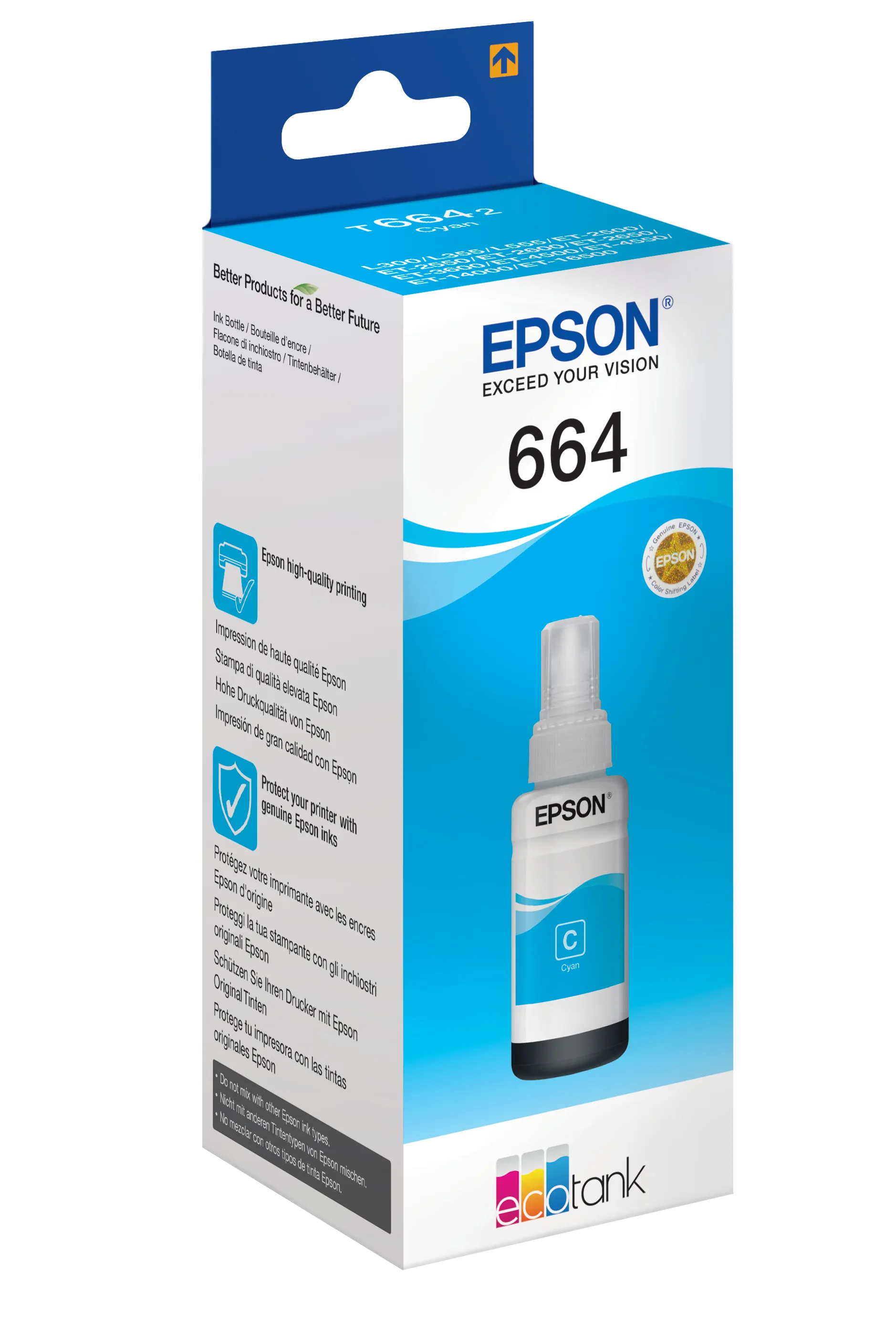 Epson T6642 ink bottle, 70 ml, Cyan
