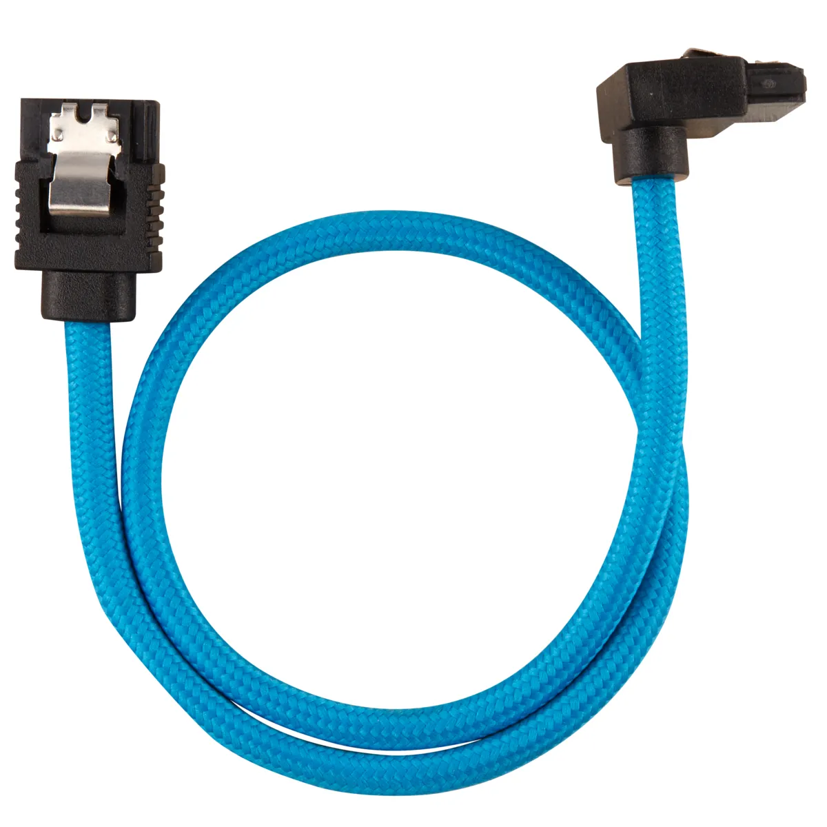 CORSAIR Premium Sleeved SATA Data Cable Set with 90degree Connectors Blue 30cm