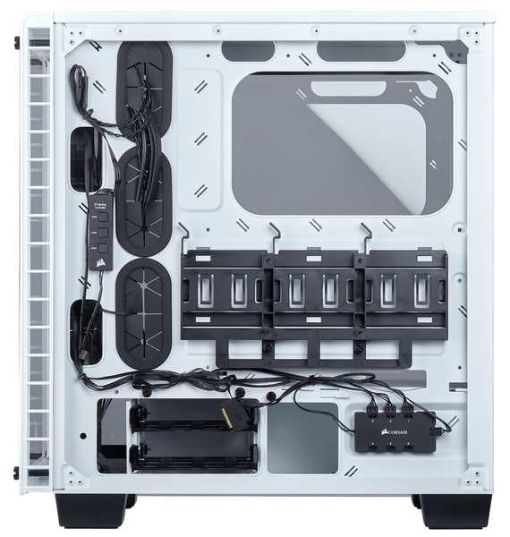 Corsair Crystal Series 460X Mid Tower RGB Tempered Glass Compact ATX Case White
