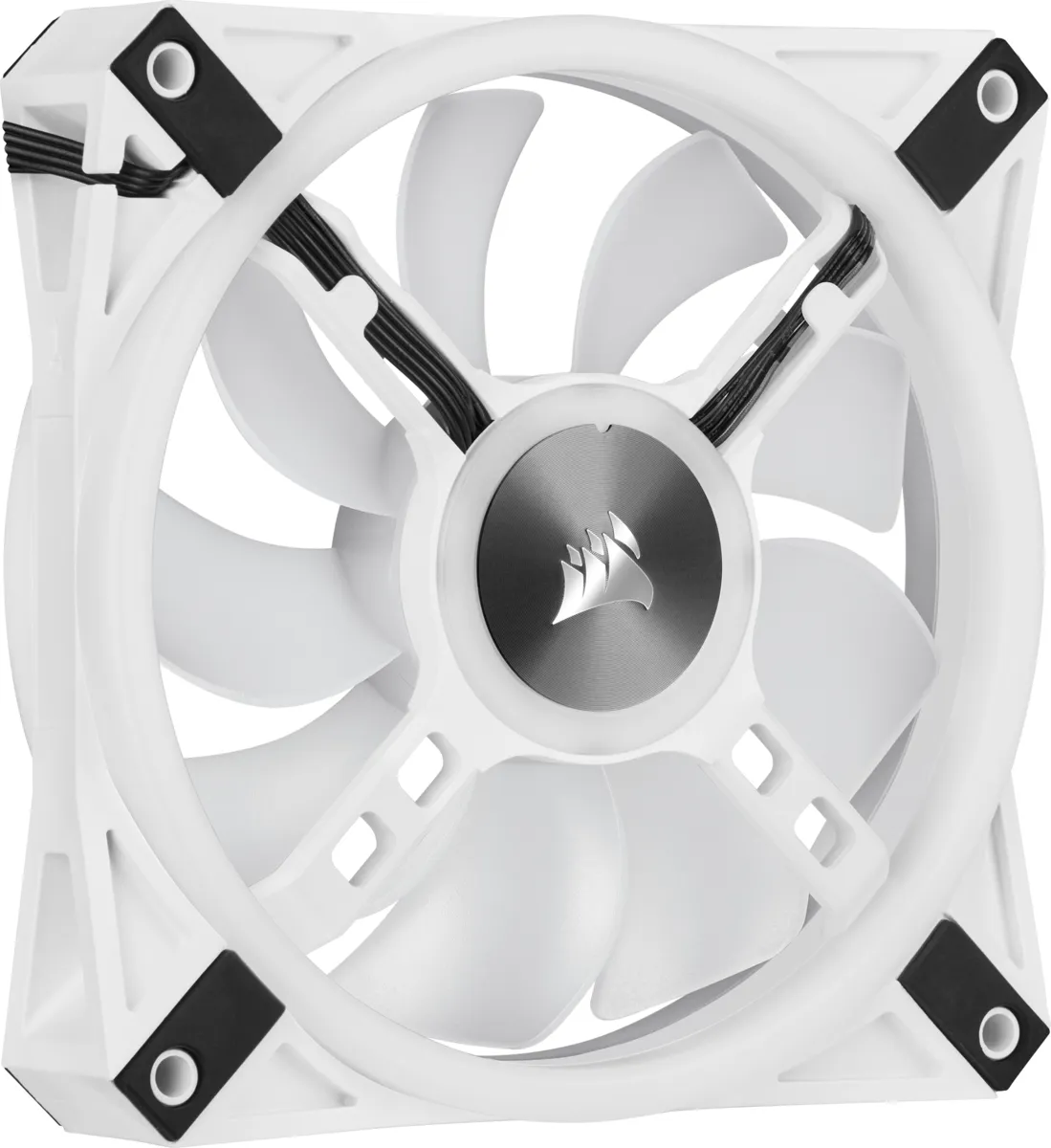 Corsair QL120 RGB, 120mm - chassi fläkt, vit, 3st