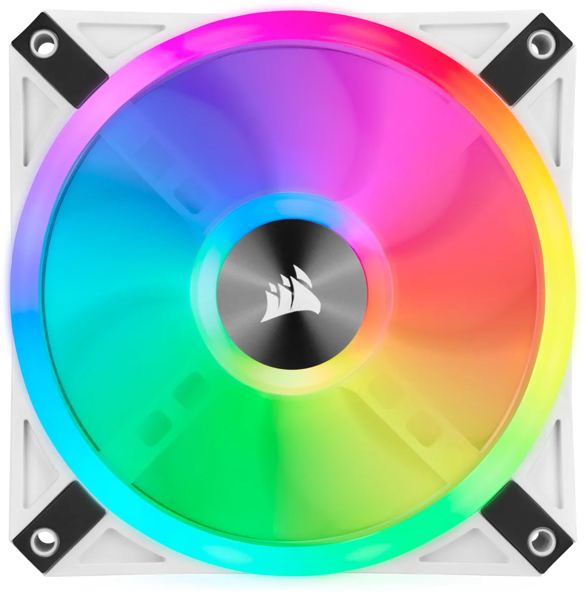 Corsair QL120 RGB, 120mm - chassi fläkt, vit, 3st