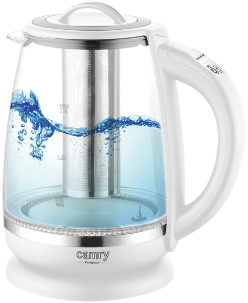 Adler CAMRY CR 1290w kettle, 2.0L, 2200W, White