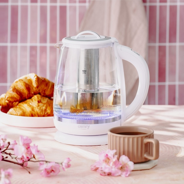 Adler CAMRY CR 1290w kettle, 2.0L, 2200W, White