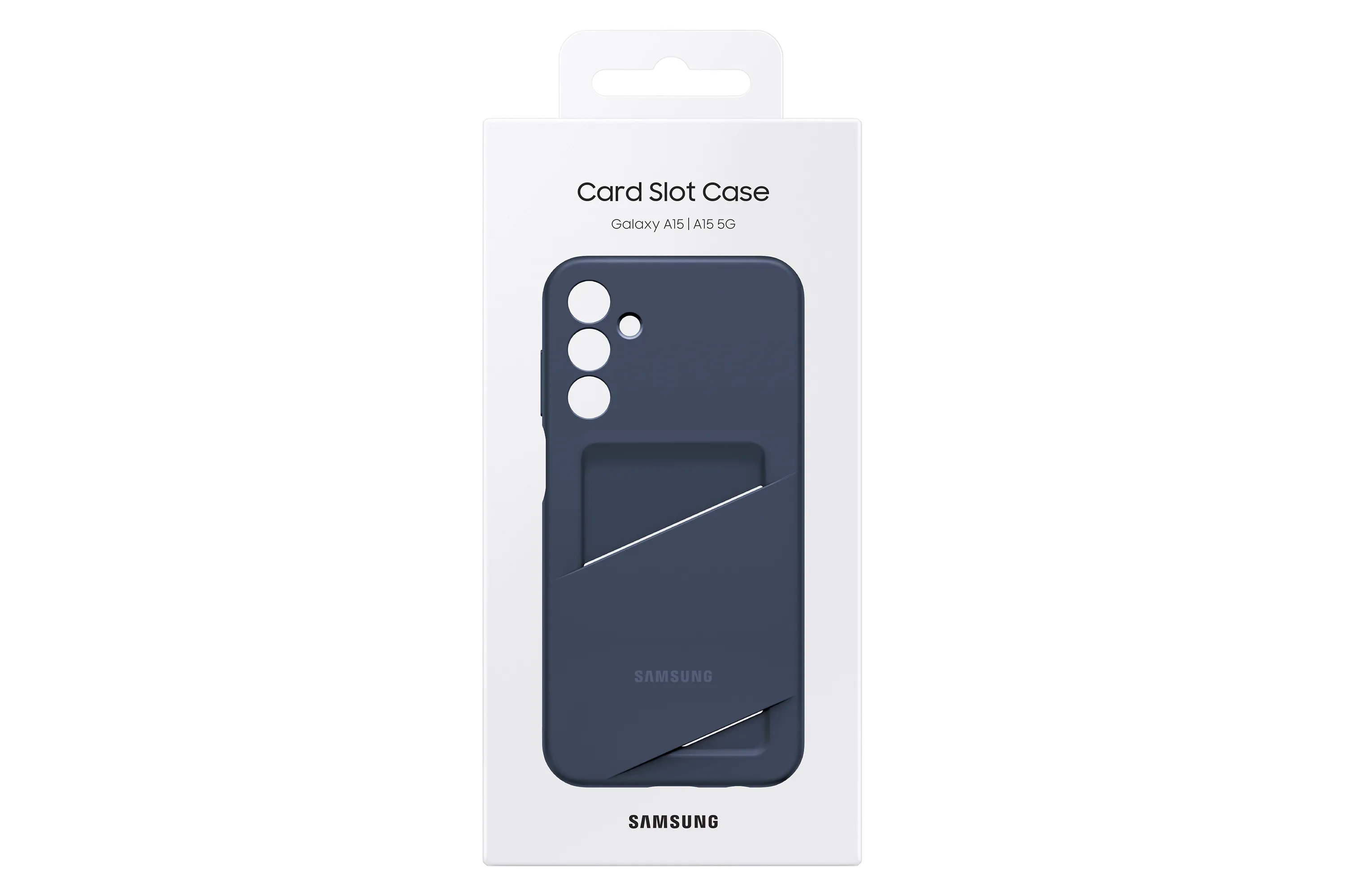 Samsung Galaxy A15 Card Slot Case, Black/Blue