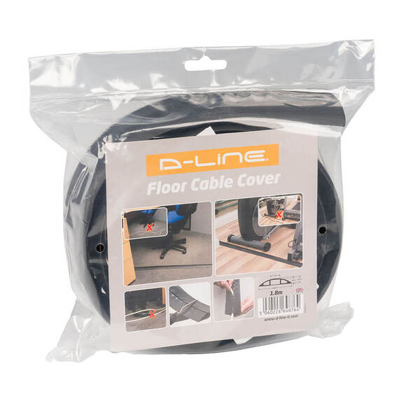 D-LINE Cable Duct Floor PVC Black 1.8m