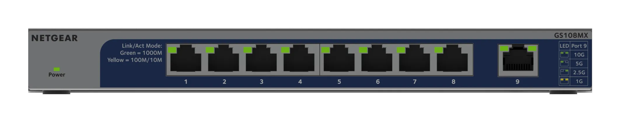 8PT GIG UM+1P 10G/MULTI-GIG UPLINK GS1