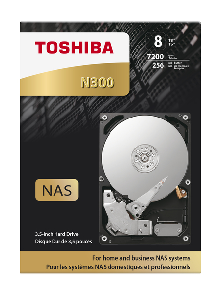 Toshiba 8TB N300, 3.5", SATA, 7200rpm, 128MB - HDD