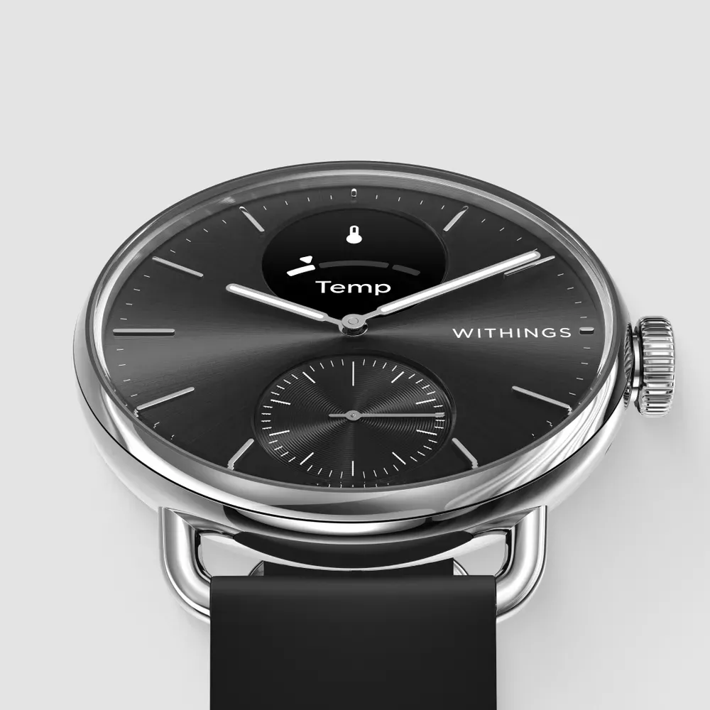 Withings Scanwatch 2 38mm - hybrid smartwatch, black