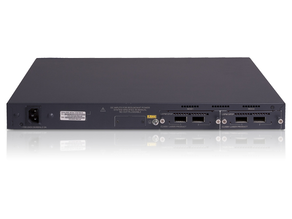 HPE A5500-48G EI (Comware OS Enhanced Image) L2/L3/L4 Switch. 48 10/100/1000 BASE-T Ethernet ports, 4 SFP Gigabit ports (Combo) and two extension slots. Optiona