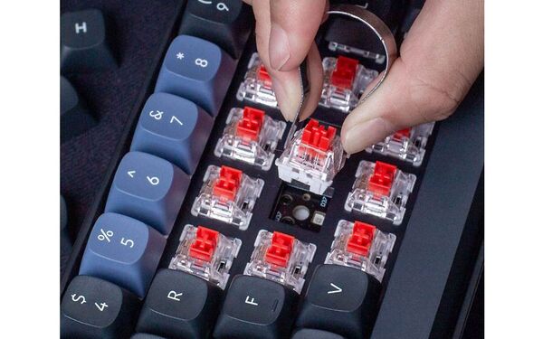 Keychron K6 Pro QMK/VIA Wireless Mechanical Gaming Keyboard, K Pro Red, Black/Grey