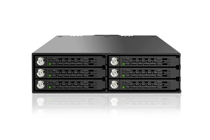 ICY DOCK 6x 2.5" to 1x 5.25" bay mobile rack SATA/SAS metal keylocks