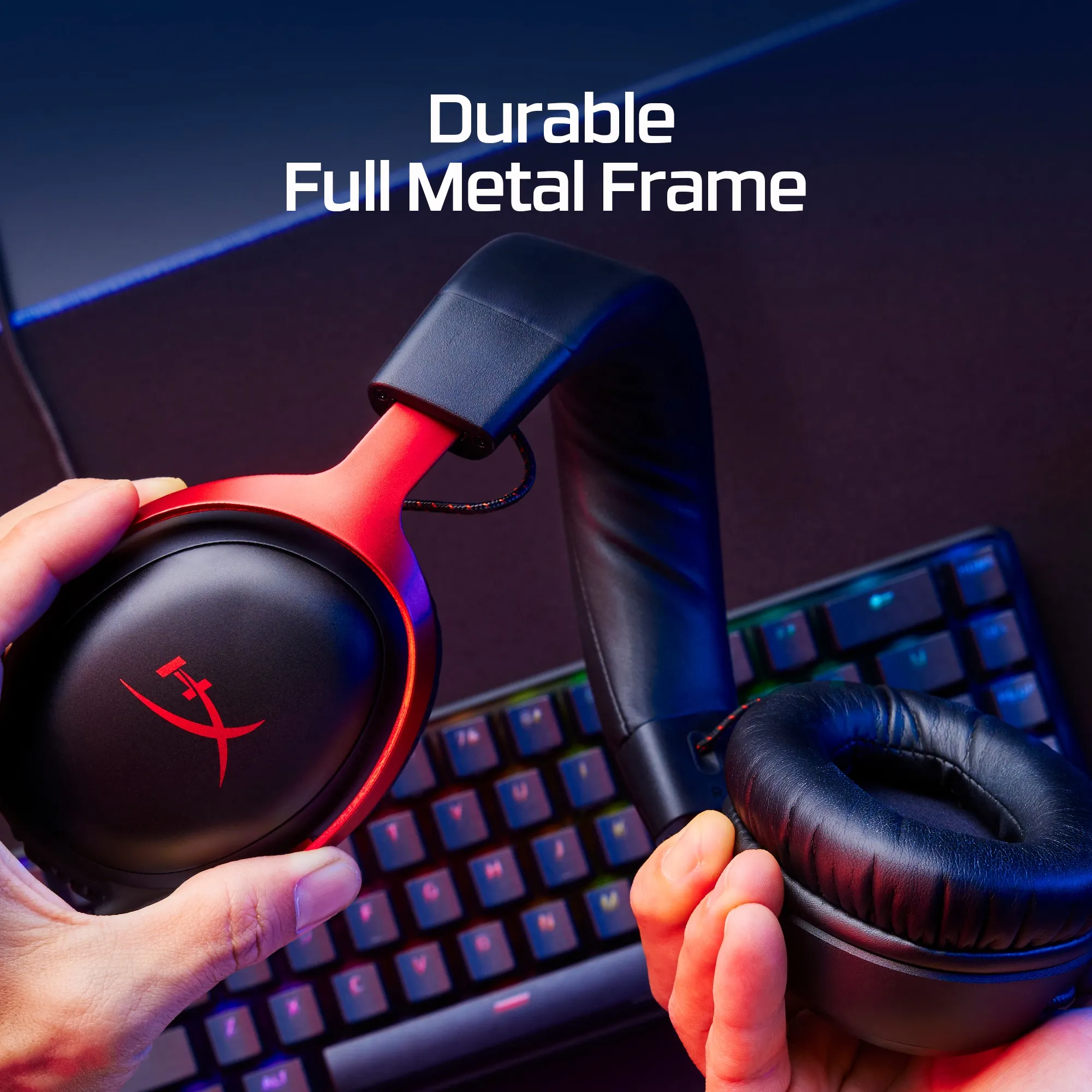 HyperX Cloud III - gaming headset, black/red
