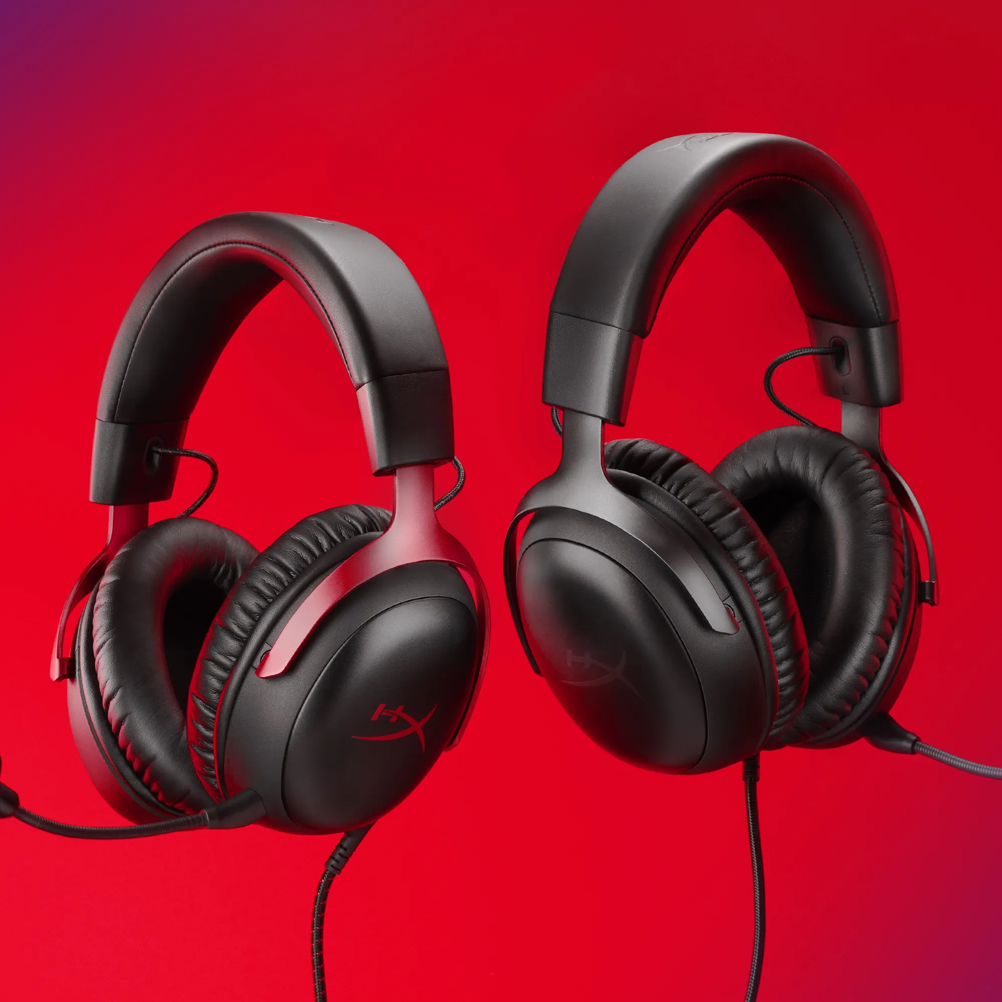 (Fyndh&ouml;rnan) HyperX Cloud III - spelh&ouml;rlurar, svart/r&ouml;d