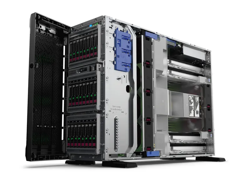 HPE ProLiant ML350 Gen10 Solution - Palvelin - torni - 4U - 2-teinen - 1 x Xeon Silver 4110 / 2.1 GHz - RAM 16 GB - SAS - pikavaihto 2.5" - ei kiintolevyä - Gig