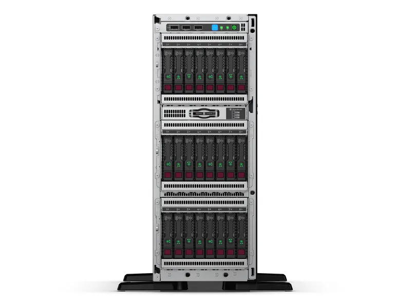 HPE ProLiant ML350 Gen10 Solution - Palvelin - torni - 4U - 2-teinen - 1 x Xeon Silver 4110 / 2.1 GHz - RAM 16 GB - SAS - pikavaihto 2.5" - ei kiintolevyä - Gig