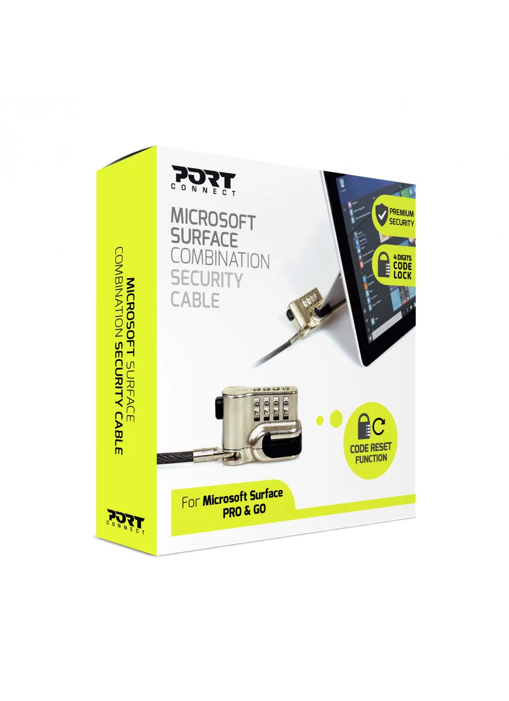 PORT Designs Microsoft Surface Pro/Go Security Cable Lock /901219