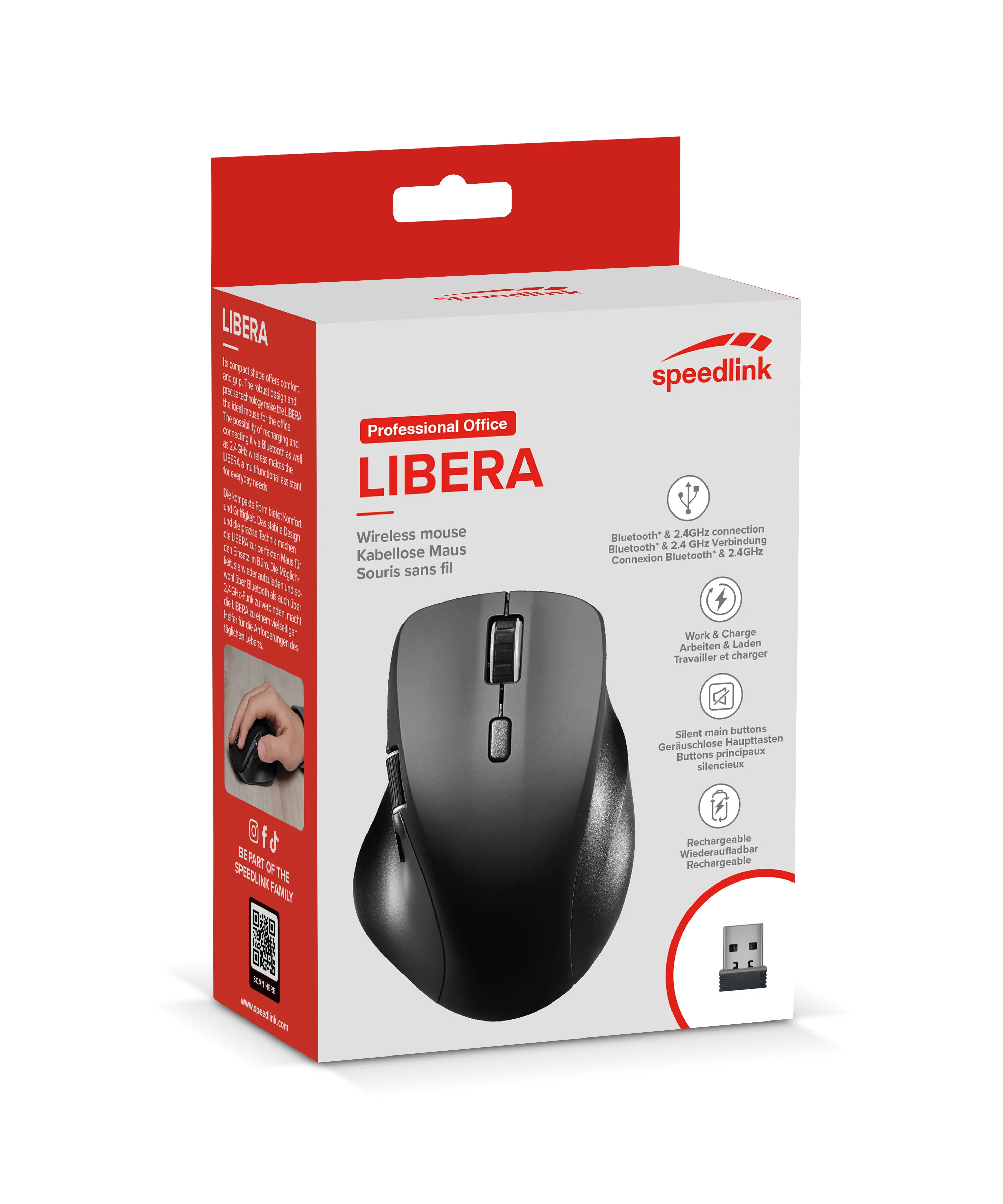 SpeedLink Libera Rechargeable Bluetooth -langaton hiiri