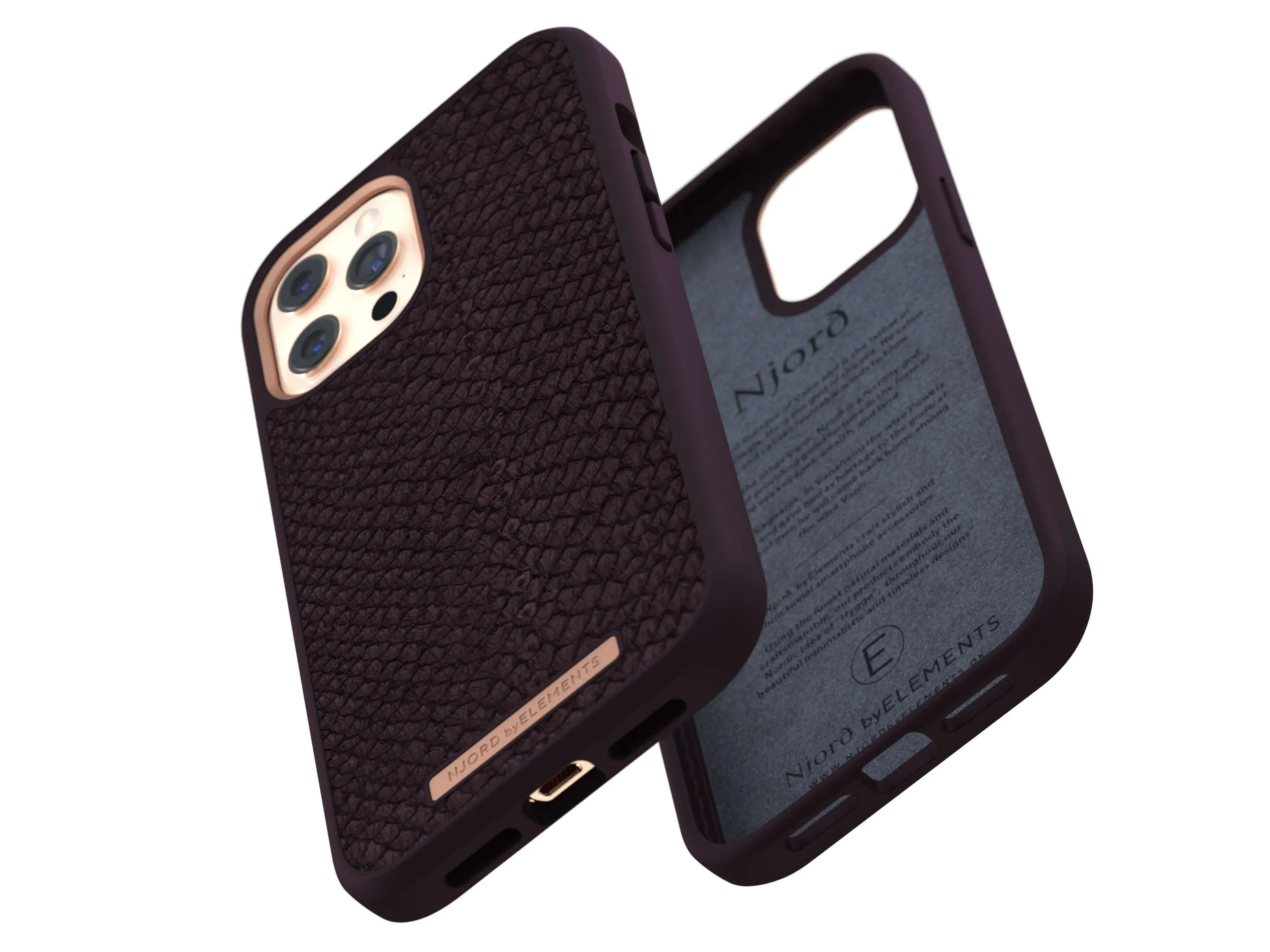 ELEMENTS Salmon Leather Case iPhone 12 Pro Max Purple