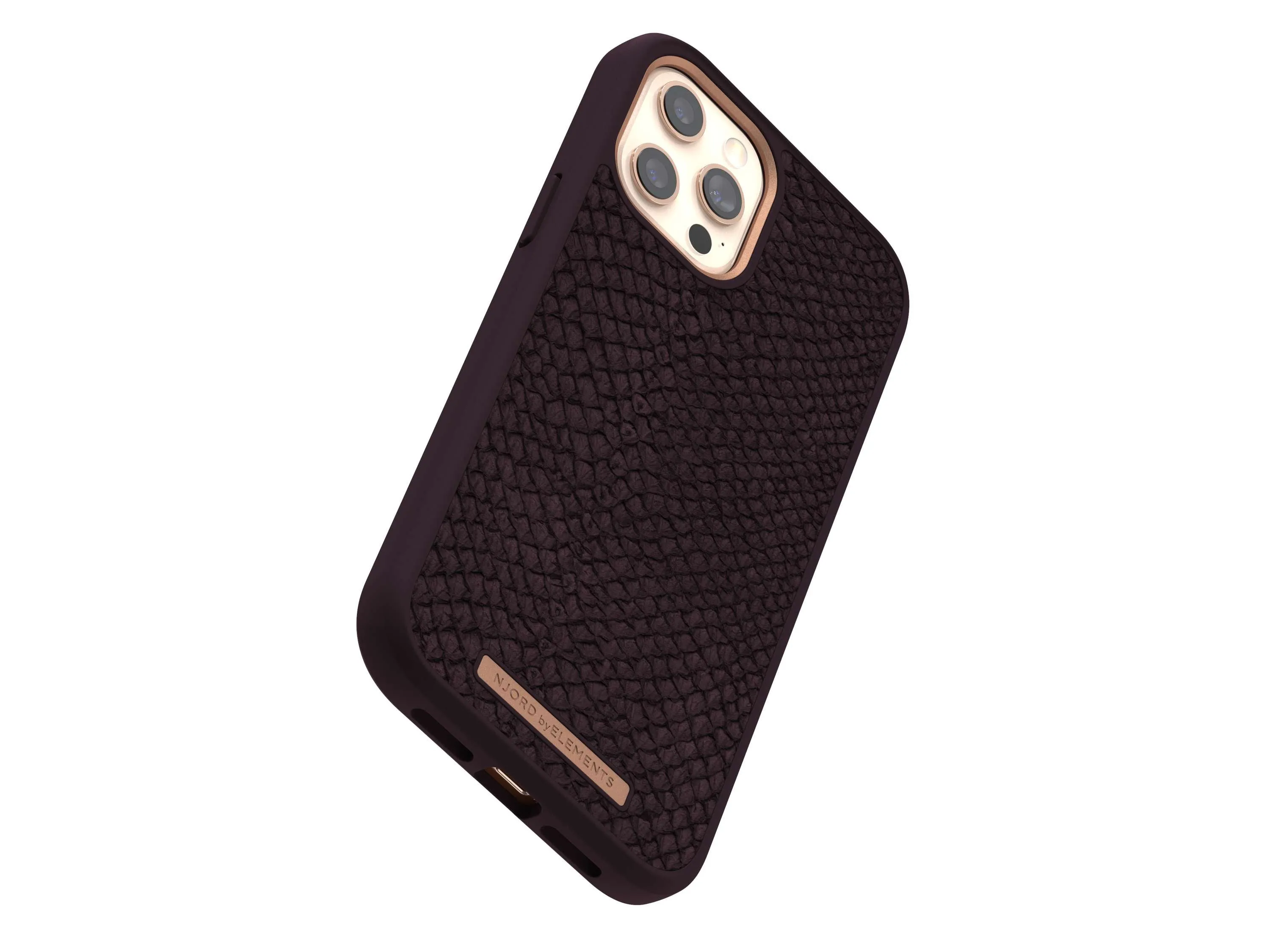 ELEMENTS Salmon Leather Case iPhone 12 Pro Max Purple