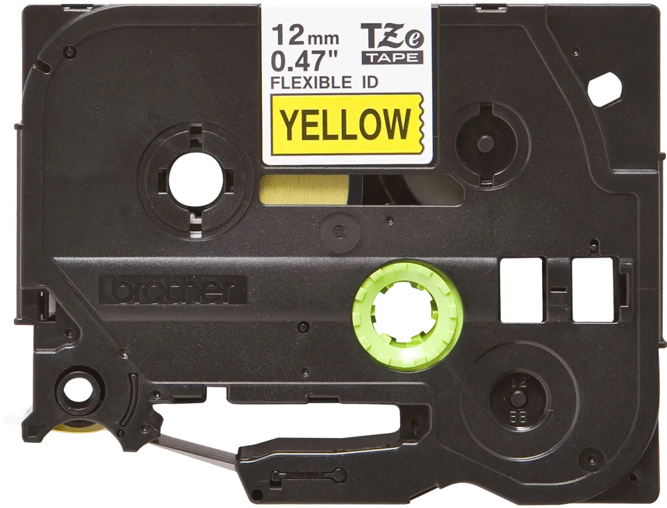 BROTHER TZEFX631 12 BLACK ON YELLOW FLEX