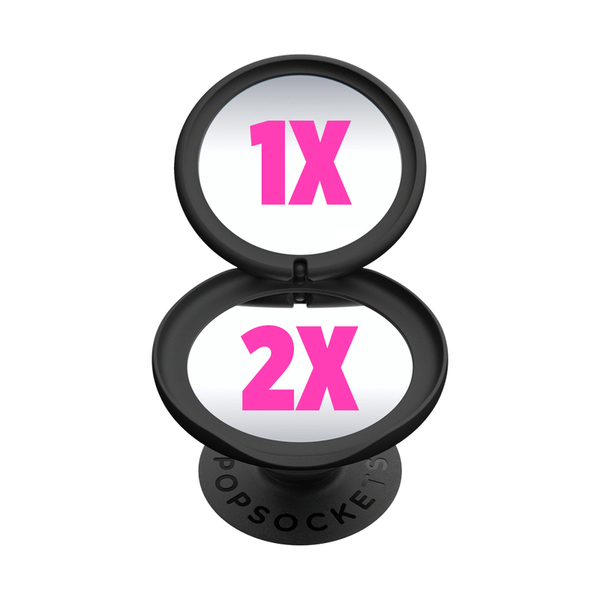 POPSOCKETS Mirror Black Gloss Avtagbart Grip med St&auml;llfunktion LUXE PopMirror