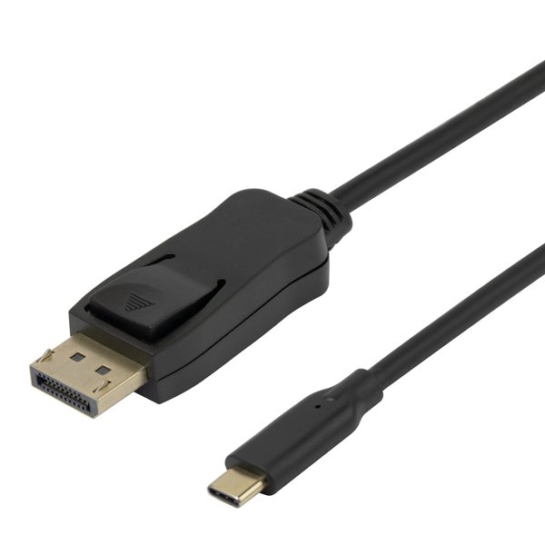 Deltaco USB-C - DP 1.4 cable, BiDirectional, 1m, svart