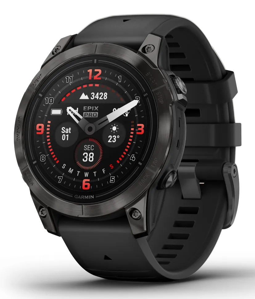 Garmin epix Pro (Gen 2) Sapphire Edition 47mm AMOLED -urheilukello, musta