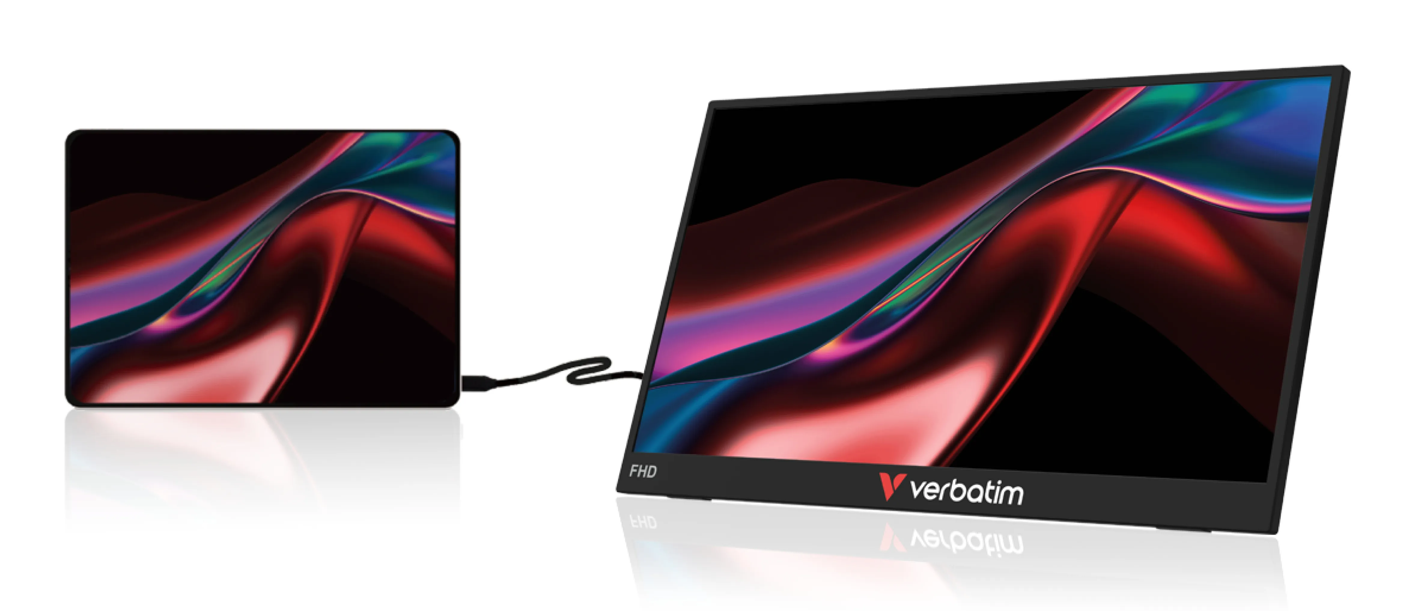 Verbatim Portable LIGHT 14" Full HD, IPS Portable Monitor with Touch, HDR, USB-C hub