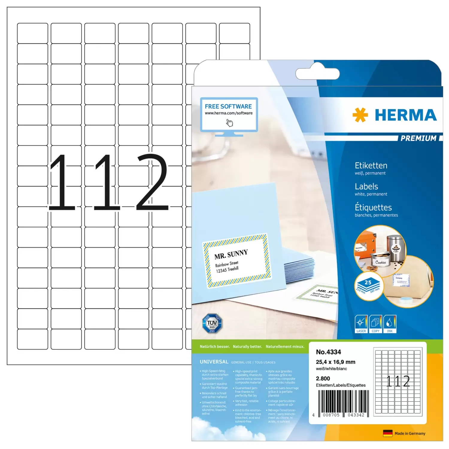 Herma label Premium 25,4x16,9 (2800)