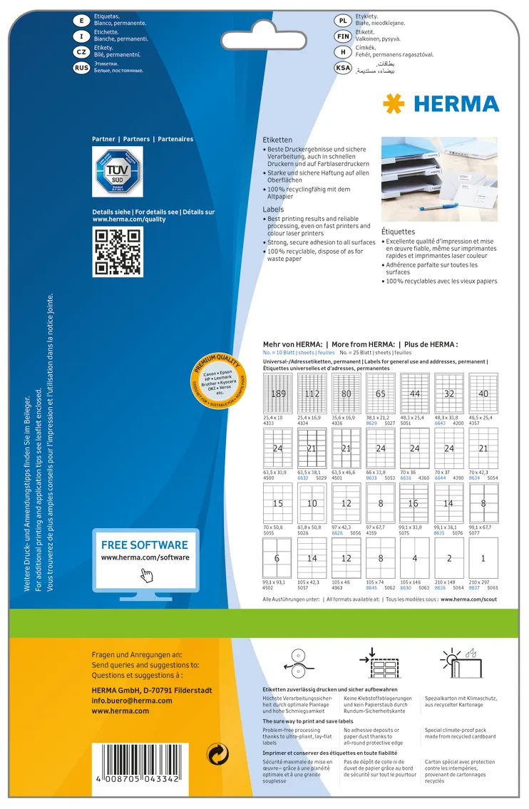 Herma label Premium 25,4x16,9 (2800)