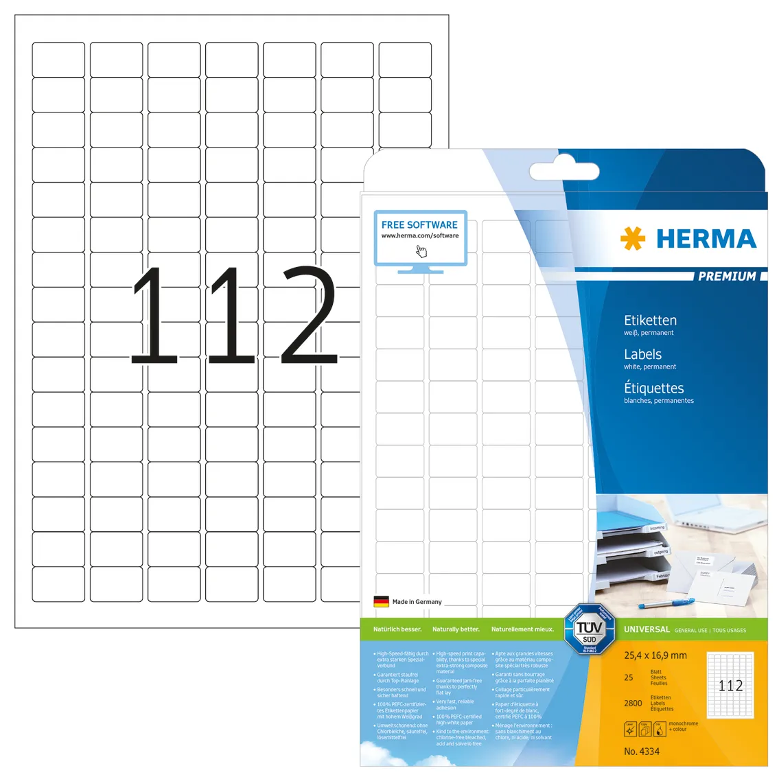 Herma label Premium 25,4x16,9 (2800)