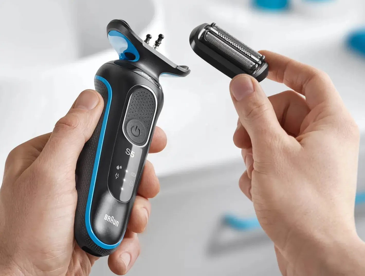 Braun Series 5 - 51-B1000s - rakapparat, svart/bl&aring;