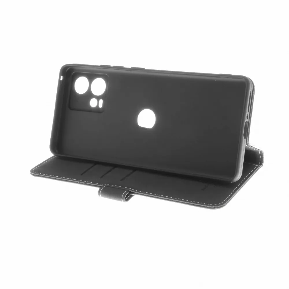 Insmat Flip Case, Moto Edge 30 Fusion - Wallet Case, Black