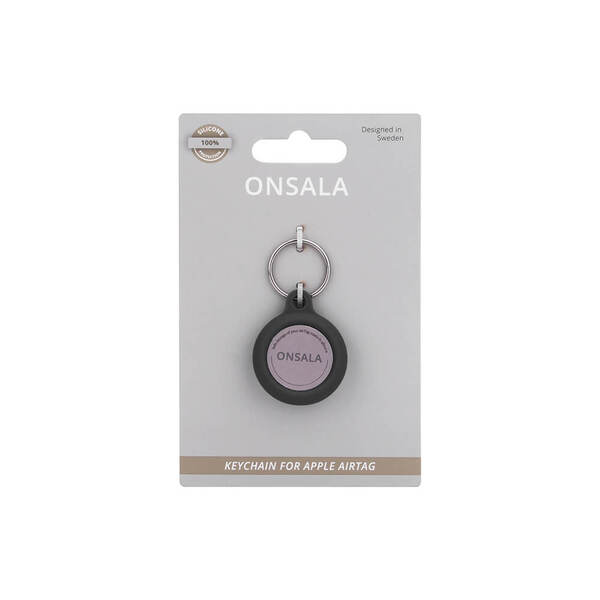 Onsala Silicone Holder, AirTag - keychain, Black