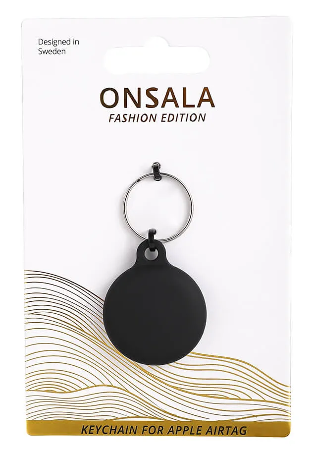 Onsala Silicone Holder, AirTag - keychain, Black